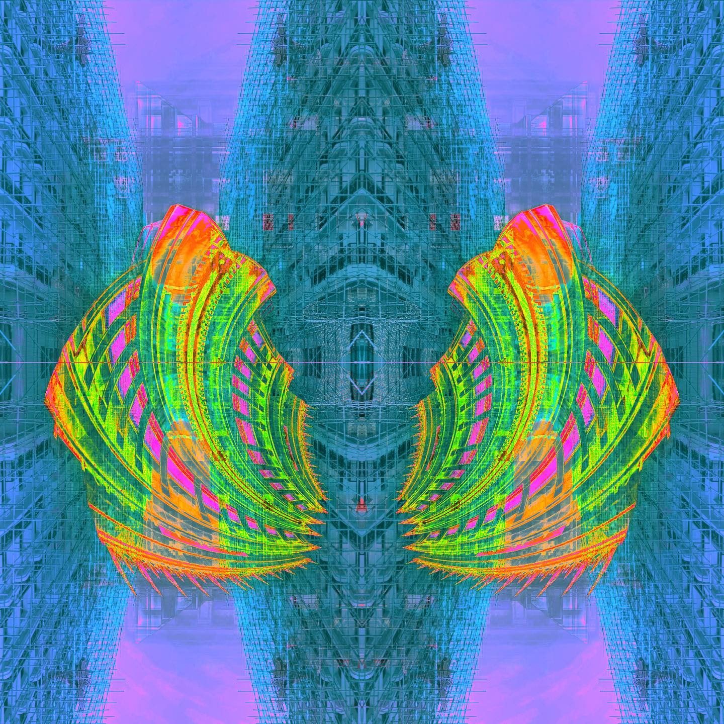 Symmetrical abstract digital artwork